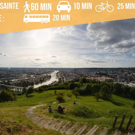 Ferienwohnung Rouen : Vue Panoramique Sur La Seine Avec Parking Exterior foto